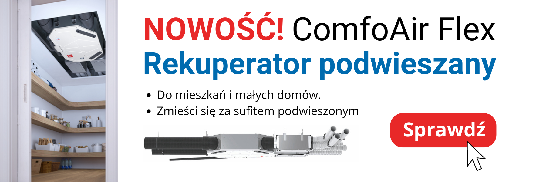 Rekuperator podwieszany ComfoFlex